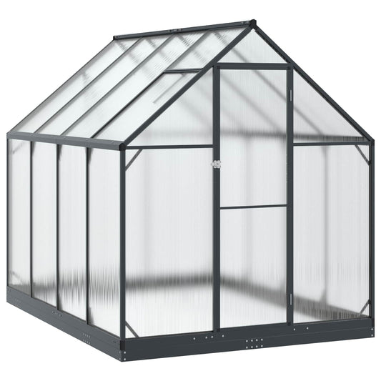 Garden Greenhouse with Door Anthracite 183.5 x 243.5 x 207 cm Garden Greenhouse with Door Anthracite 183.5 x 243.5 x 207 cm