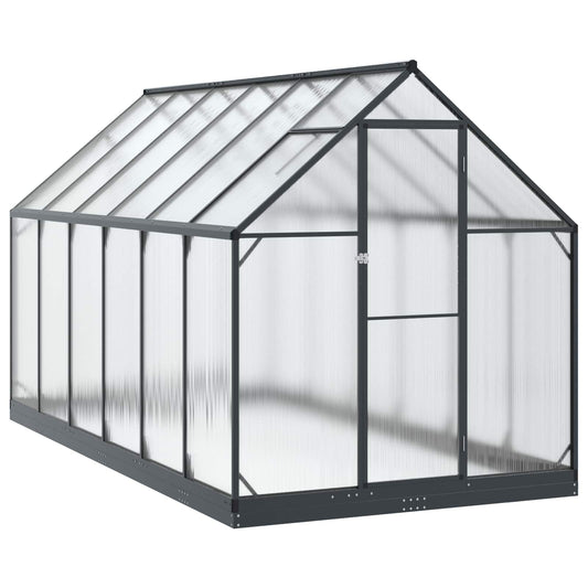 Garden Greenhouse with Door Anthracite 183.5 x 363.5 x 207 cm Garden Greenhouse with Door Anthracite 183.5 x 363.5 x 207 cm