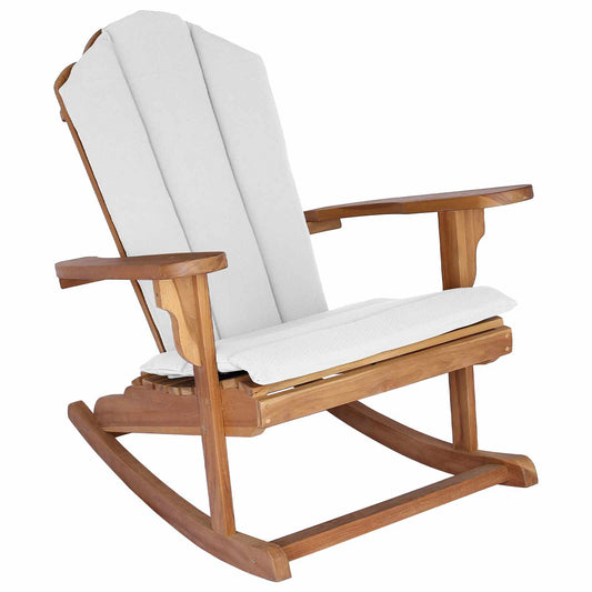 Garden Adirondack Rocking Chair Natural Solid Teak wood Garden Adirondack Rocking Chair Natural Solid Teak wood