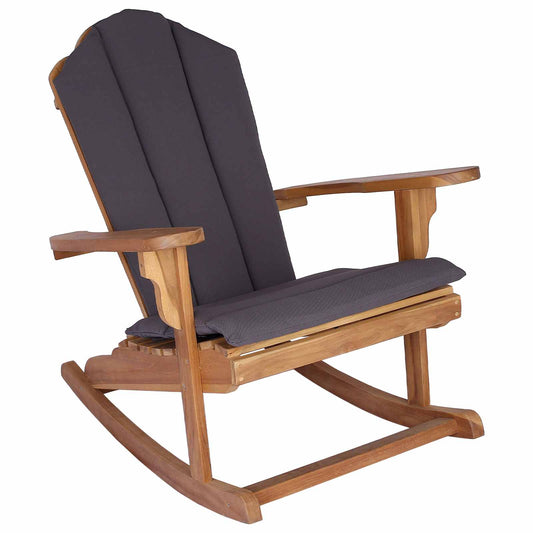 Garden Adirondack Rocking Chair Natural Solid Teak wood Garden Adirondack Rocking Chair Natural Solid Teak wood