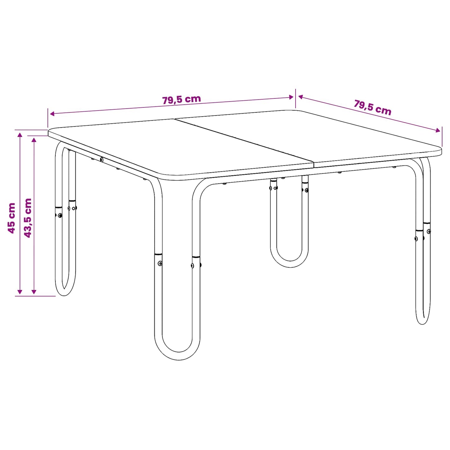 Coffee Table Old Wood 79.5 x 79.5 x 45 cm Engineered Wood
