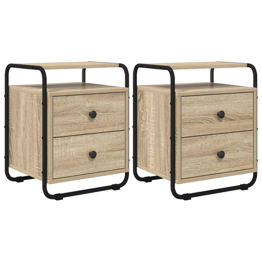 Bedside Cabinet 2 pcs Sonoma Oak 40 x 36.5 x 50 cm Bedside Cabinet 2 pcs Sonoma Oak 40 x 36.5 x 50 cm