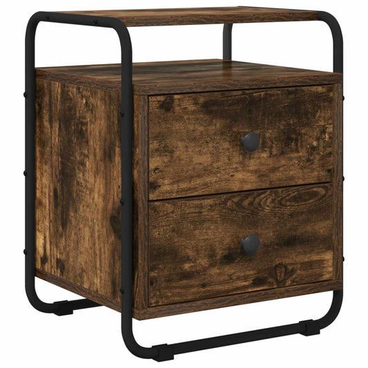 Bedside Cabinet Smoked Oak 40 x 36.5 x 50 cm Engineered Wood Bedside Cabinet Smoked Oak 40 x 36.5 x 50 cm Engineered Wood