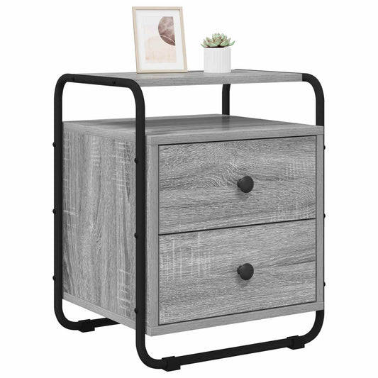 Bedside Cabinet 2 pcs Grey Sonoma 40 x 36.5 x 50 cm Bedside Cabinet 2 pcs Grey Sonoma 40 x 36.5 x 50 cm