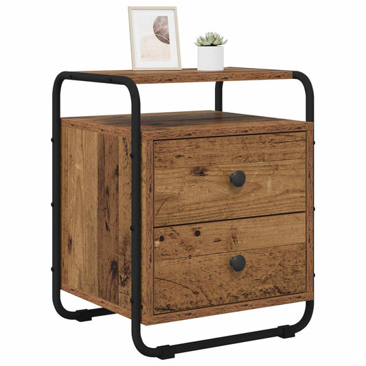 Bedside Cabinet 2 pcs Old Wood 40 x 36.5 x 50 cm Bedside Cabinet 2 pcs Old Wood 40 x 36.5 x 50 cm