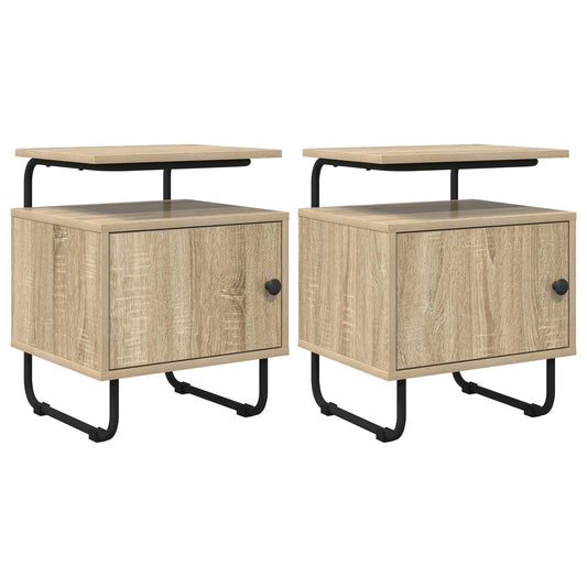 Bedside Cabinet 2 pcs Sonoma Oak 40 x 36.5 x 50 cm Bedside Cabinet 2 pcs Sonoma Oak 40 x 36.5 x 50 cm