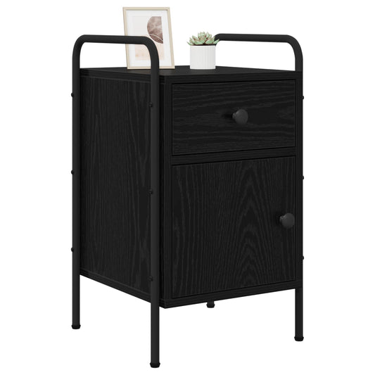 Bedside Cabinet 2 pcs Black Oak 35 x 36.5 x 61 cm Bedside Cabinet 2 pcs Black Oak 35 x 36.5 x 61 cm