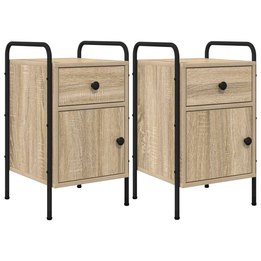Bedside Cabinet 2 pcs Sonoma Oak 35 x 36.5 x 61 cm Bedside Cabinet 2 pcs Sonoma Oak 35 x 36.5 x 61 cm