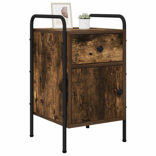 Bedside Cabinet 2 pcs Smoked Oak 35 x 36.5 x 61 cm Bedside Cabinet 2 pcs Smoked Oak 35 x 36.5 x 61 cm