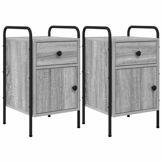 Bedside Cabinet 2 pcs Grey Sonoma 35 x 36.5 x 61 cm Bedside Cabinet 2 pcs Grey Sonoma 35 x 36.5 x 61 cm