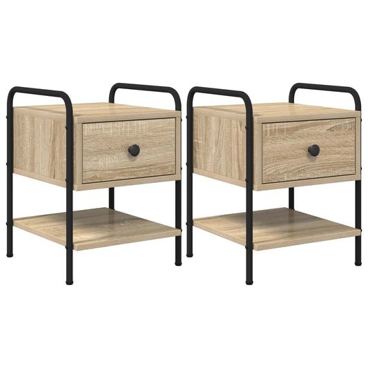 Bedside Cabinet 2 pcs Sonoma Oak 35 x 36.5 x 47 cm Bedside Cabinet 2 pcs Sonoma Oak 35 x 36.5 x 47 cm