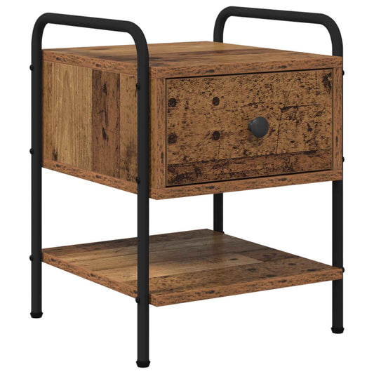 Bedside Cabinet Old Wood 35 x 36.5 x 47 cm Engineered Wood Bedside Cabinet Old Wood 35 x 36.5 x 47 cm Engineered Wood
