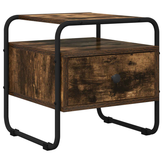 Bedside Cabinet Smoked Oak 40 x 39.5 x 40 cm Engineered Wood Bedside Cabinet Smoked Oak 40 x 39.5 x 40 cm Engineered Wood