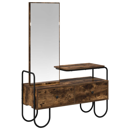 Dressing Table Smoked Oak 100 x 36.5 x 136 cm Engineered Wood Dressing Table Smoked Oak 100 x 36.5 x 136 cm Engineered Wood