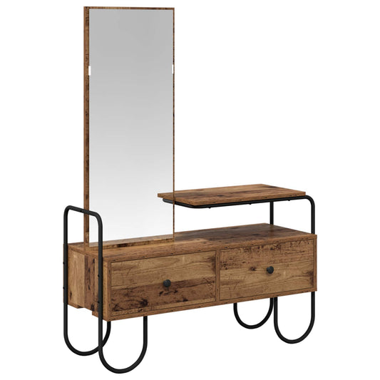 Dressing Table Old Wood 100 x 36.5 x 136 cm Engineered Wood Dressing Table Old Wood 100 x 36.5 x 136 cm Engineered Wood