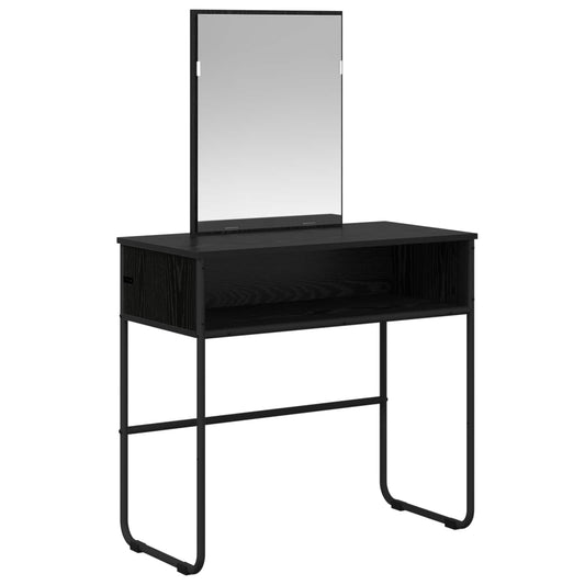 Dressing Table Black Oak 81 x 40 x 131 cm Engineered Wood Dressing Table Black Oak 81 x 40 x 131 cm Engineered Wood