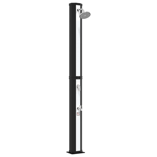 Solar Shower with Shower Head and Faucet 40 L Black and Silver Solar Shower with Shower Head and Faucet 40 L Black and Silver