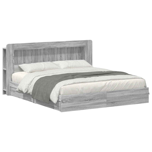 Bed Frame with Storage Grey Sonoma 200 x 200 cm Engineered Wood Bed Frame with Storage Grey Sonoma 200 x 200 cm Engineered Wood