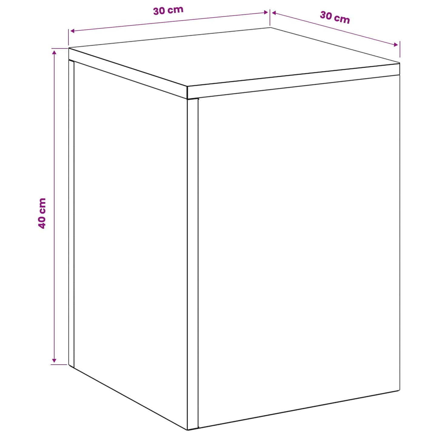 Plant Stand Silver 30 x 30 x 40 cm Steel