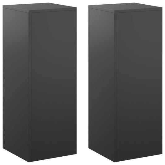 Plant Stand 2 pcs Black 30 x 30 x 80 cm Steel Plant Stand 2 pcs Black 30 x 30 x 80 cm Steel