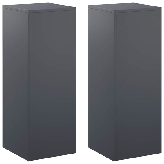 Plant Stand 2 pcs Anthracite 30 x 30 x 80 cm Galvanised Steel Plant Stand 2 pcs Anthracite 30 x 30 x 80 cm Galvanised Steel