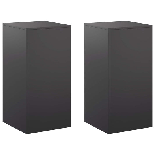 Plant Stand 2 pcs Black 40 x 40 x 80 cm Steel Plant Stand 2 pcs Black 40 x 40 x 80 cm Steel