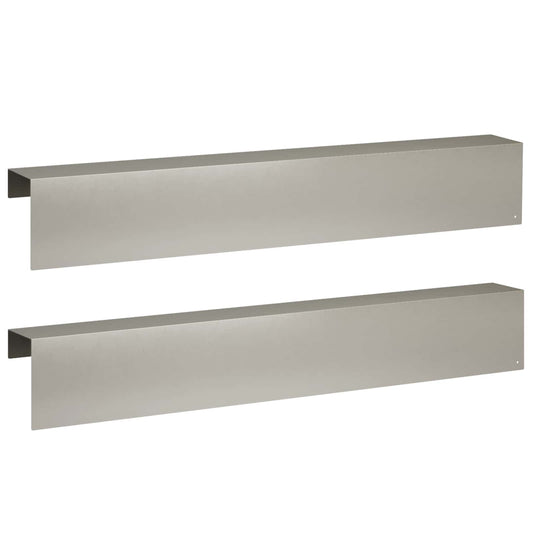 Garden Cover Profile 2 pcs 100 x 10 x 15 cm Stainless Steel Garden Cover Profile 2 pcs 100 x 10 x 15 cm Stainless Steel