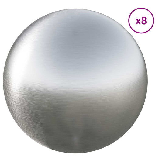 Brushed Ball 8 pcs Ø 5 cm Silver Stainless Steel 201 Brushed Ball 8 pcs Ø 5 cm Silver Stainless Steel 201