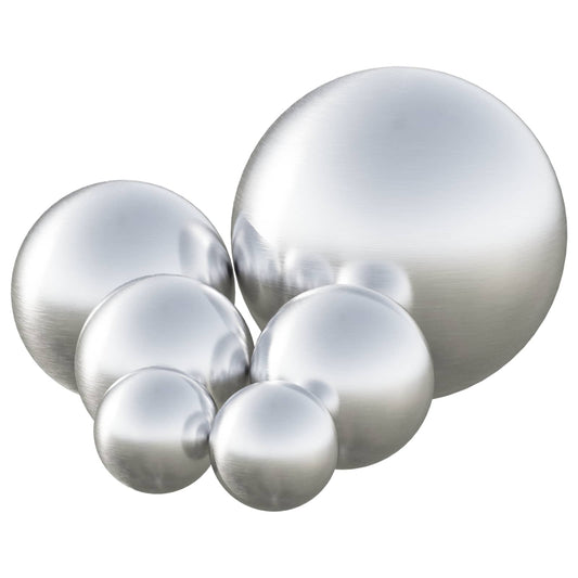 Brushed Ball 6 pcs Ø 15 cm Silver Stainless Steel 201 Brushed Ball 6 pcs Ø 15 cm Silver Stainless Steel 201