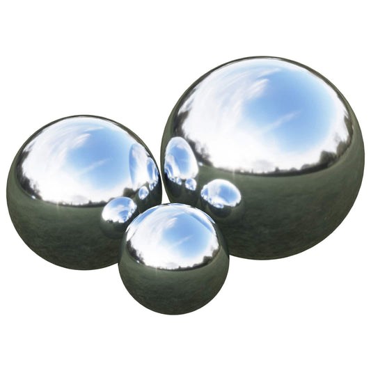 Mirror Ball 3 pcs Ø 20 cm Silver Stainless Steel 201 Mirror Ball 3 pcs Ø 20 cm Silver Stainless Steel 201