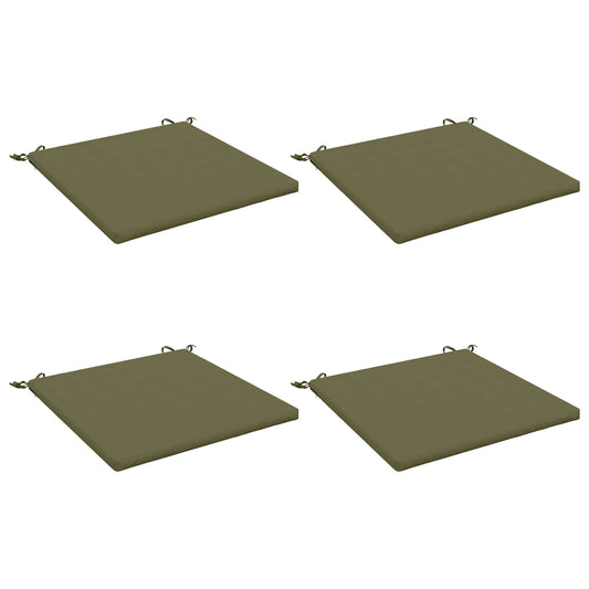 4-Piece Seat Cushions SOEST 4 pcs 100% Polyester Olive Green 4-Piece Seat Cushions SOEST 4 pcs 100% Polyester Olive Green