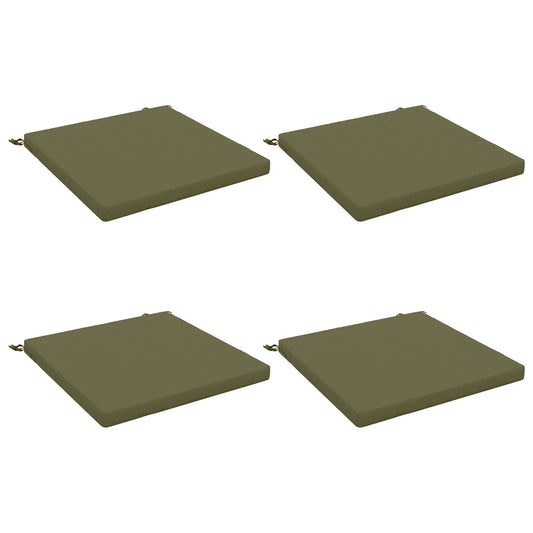 4-Piece Seat Cushions SOEST 4 pcs 100% Polyester Olive Green 4-Piece Seat Cushions SOEST 4 pcs 100% Polyester Olive Green