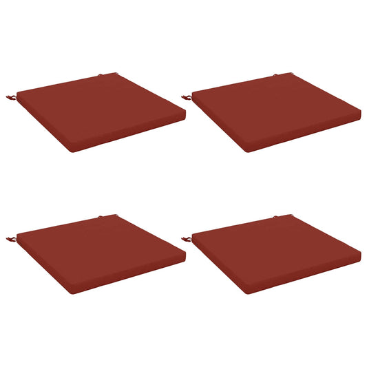 4-Piece Seat Cushions SOEST 4 pcs 100% Polyester Red 4-Piece Seat Cushions SOEST 4 pcs 100% Polyester Red