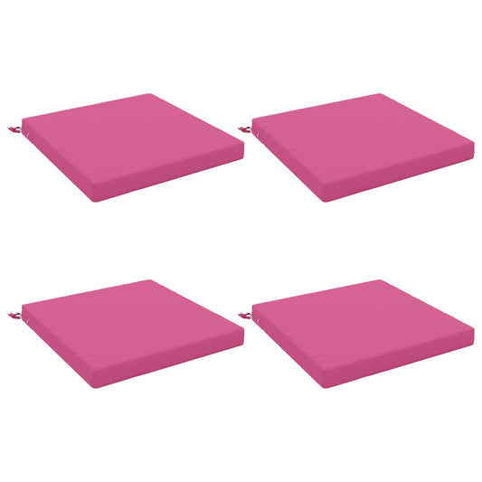 4-Piece Seat Cushions SOEST 4 pcs 100% Polyester Pink 4-Piece Seat Cushions SOEST 4 pcs 100% Polyester Pink