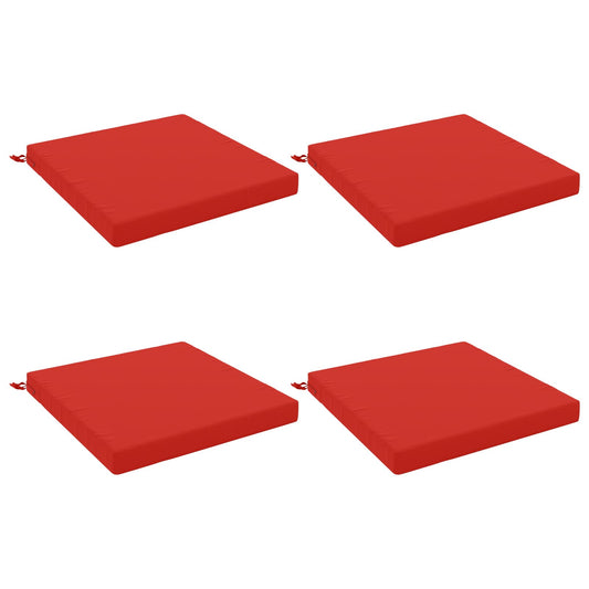 4-Piece Seat Cushions SOEST 4 pcs 100% Polyester Red 4-Piece Seat Cushions SOEST 4 pcs 100% Polyester Red