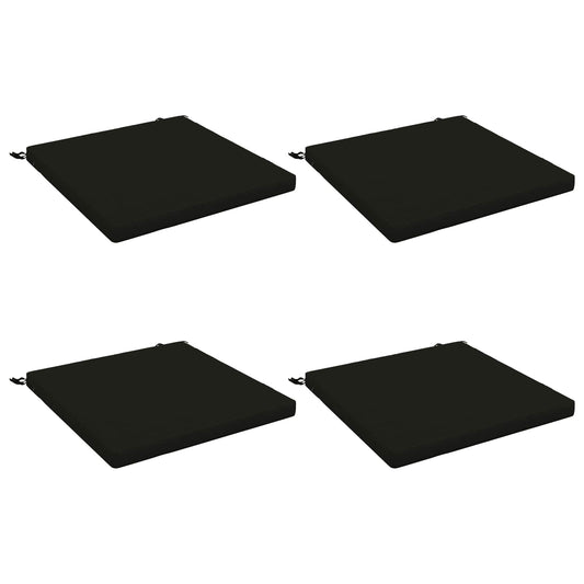 4-Piece Seat Cushions SOEST 4 pcs 100% Polyester Black 4-Piece Seat Cushions SOEST 4 pcs 100% Polyester Black