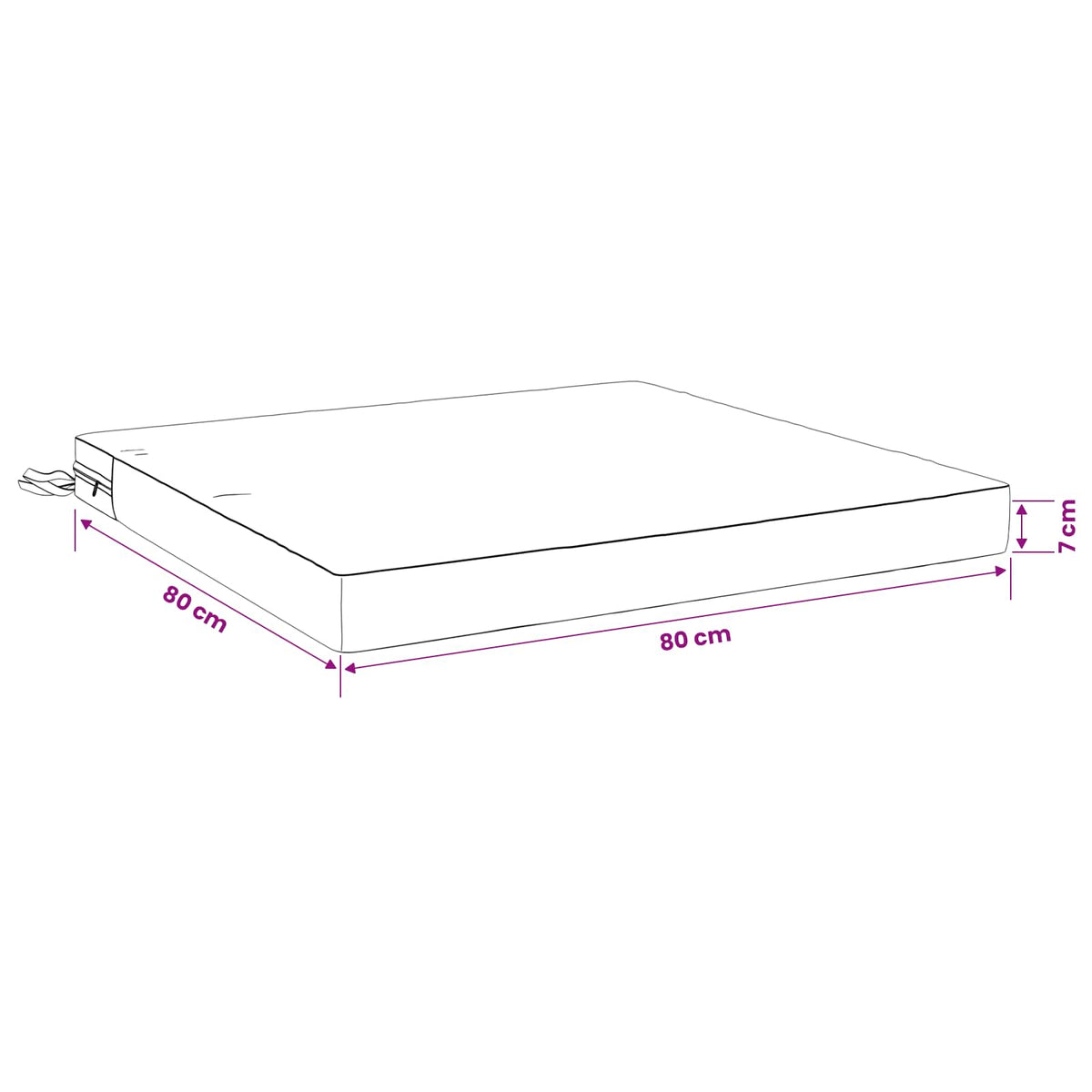 4-Piece Seat Cushions SOEST 4 pcs 100% Polyester Olive Green