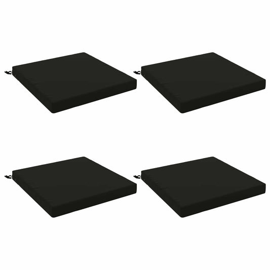 4-Piece Seat Cushions SOEST 4 pcs 100% Polyester Black 4-Piece Seat Cushions SOEST 4 pcs 100% Polyester Black