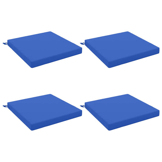 4-Piece Seat Cushions SOEST 4 pcs 100% Polyester Royal Blue 4-Piece Seat Cushions SOEST 4 pcs 100% Polyester Royal Blue