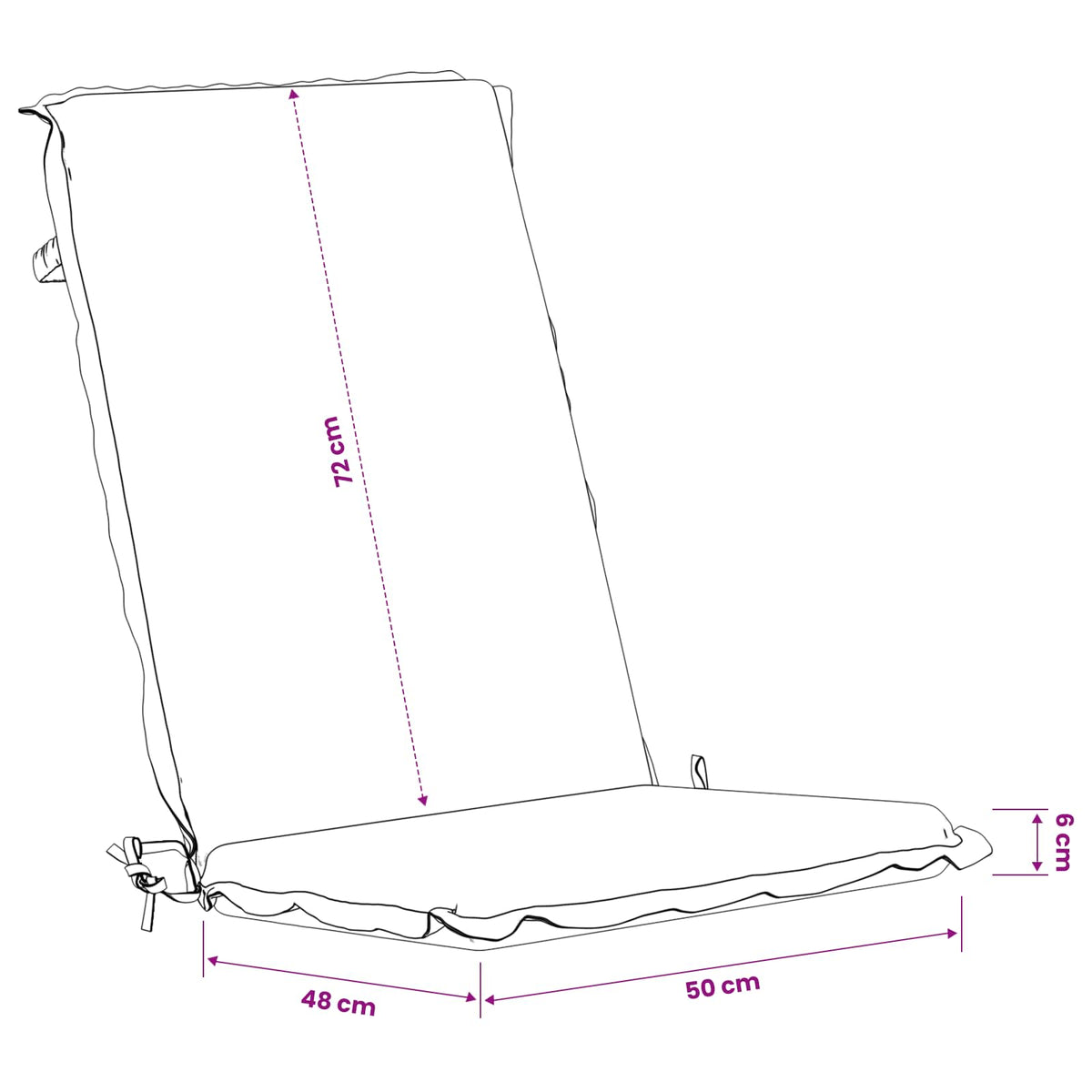4-Piece High Back Bhair Cushions GEMERT 4 pcs 100% Polyester