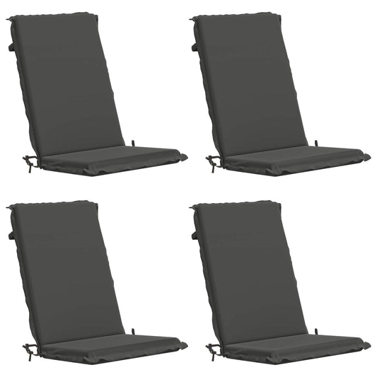 High Back Chair Cushion GEMERT 4 pcs 100% Polyester Anthracite High Back Chair Cushion GEMERT 4 pcs 100% Polyester Anthracite