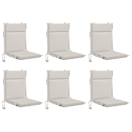 6-Piece High Back Chair Cushions GEMERT 6 pcs 100% Polyester 6-Piece High Back Chair Cushions GEMERT 6 pcs 100% Polyester