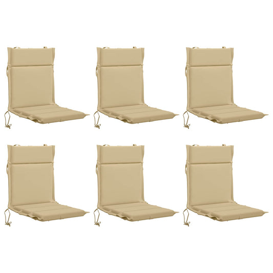6-Piece High Back Chair Cushions GEMERT 6 pcs 100% Polyester 6-Piece High Back Chair Cushions GEMERT 6 pcs 100% Polyester