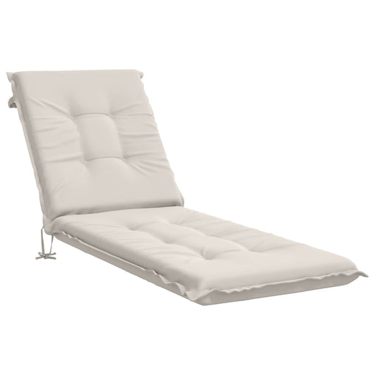 Sunlounger Cushion GEMERT 100% Polyester White 190 x 60 x 9 cm Sunlounger Cushion GEMERT 100% Polyester White 190 x 60 x 9 cm