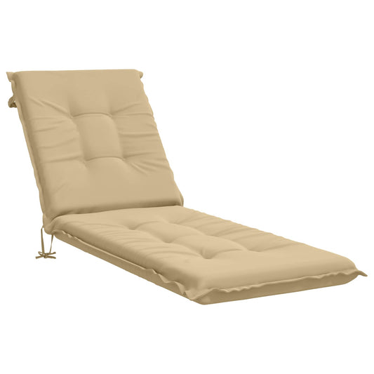 Sunlounger Cushion GEMERT 100% Polyester Beige 190 x 60 x 9 cm Sunlounger Cushion GEMERT 100% Polyester Beige 190 x 60 x 9 cm
