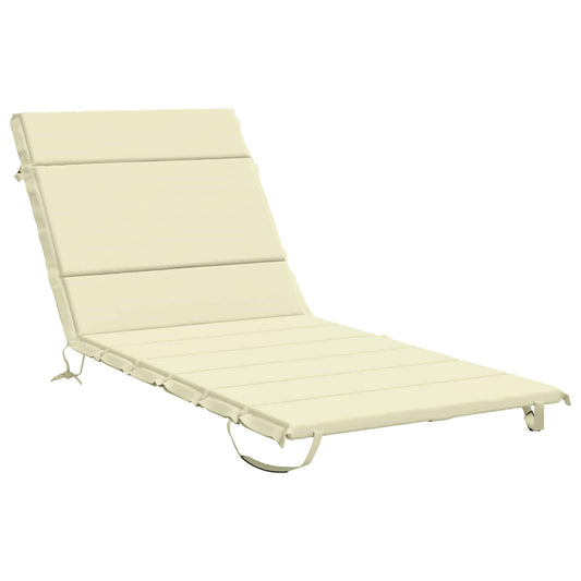 Sunlounger Cushion GEMERT 100% Polyester Cream 200 x 80 x 3 cm Sunlounger Cushion GEMERT 100% Polyester Cream 200 x 80 x 3 cm