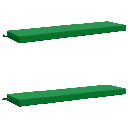 2-Piece Bench Cushions SOEST 2 pcs 100% Polyester Green 2-Piece Bench Cushions SOEST 2 pcs 100% Polyester Green