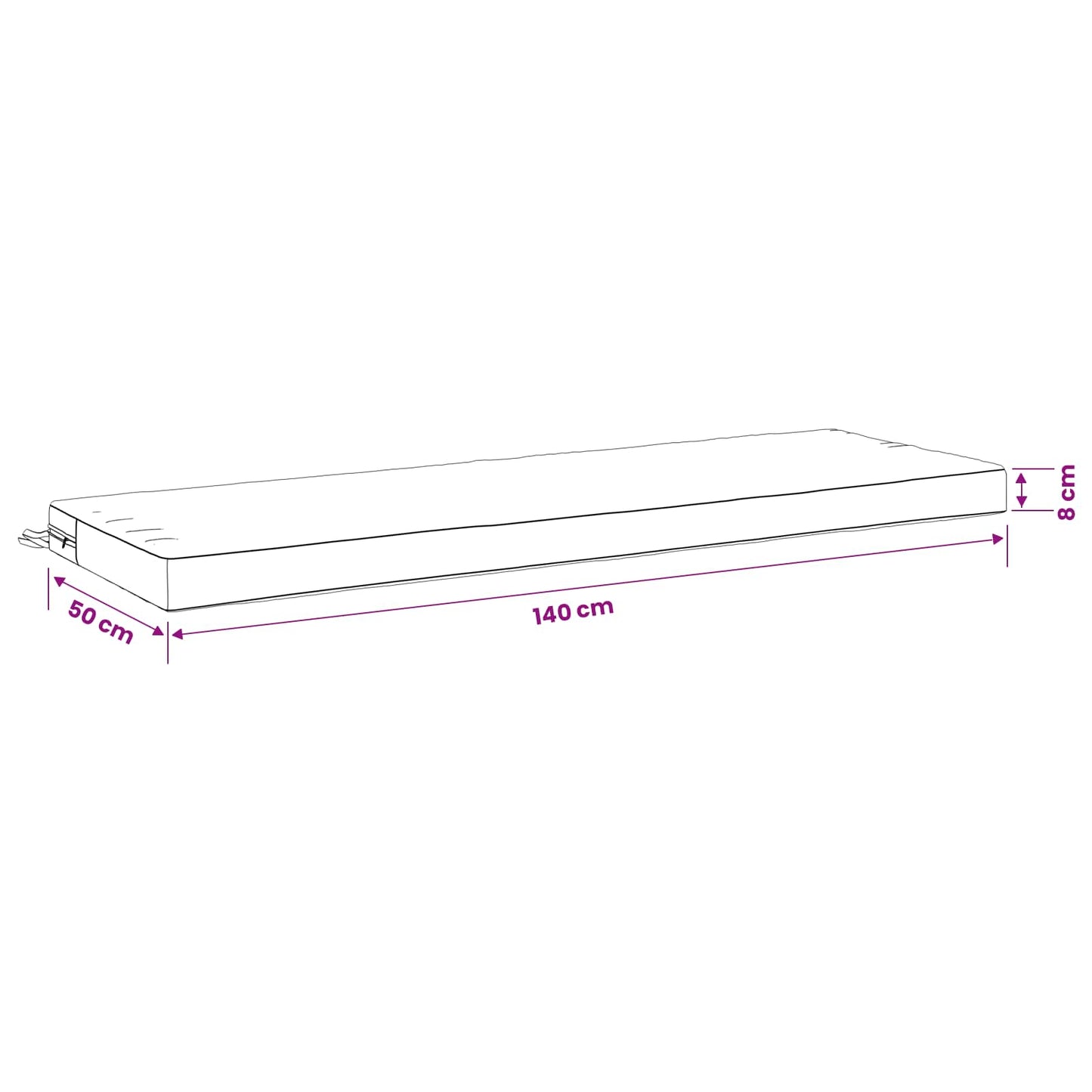 2-Piece Bench Cushions SOEST 2 pcs 100% Polyester Sand