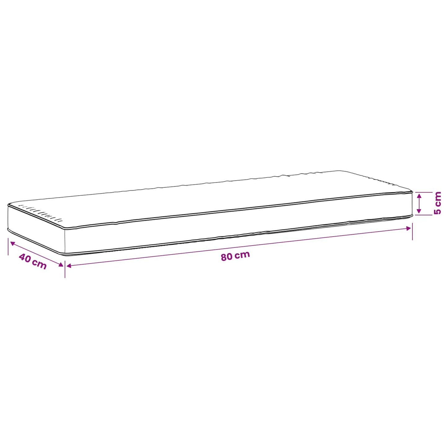 2-Piece Bench Cushions VUGHT 2 pcs 100% Polyester Beige