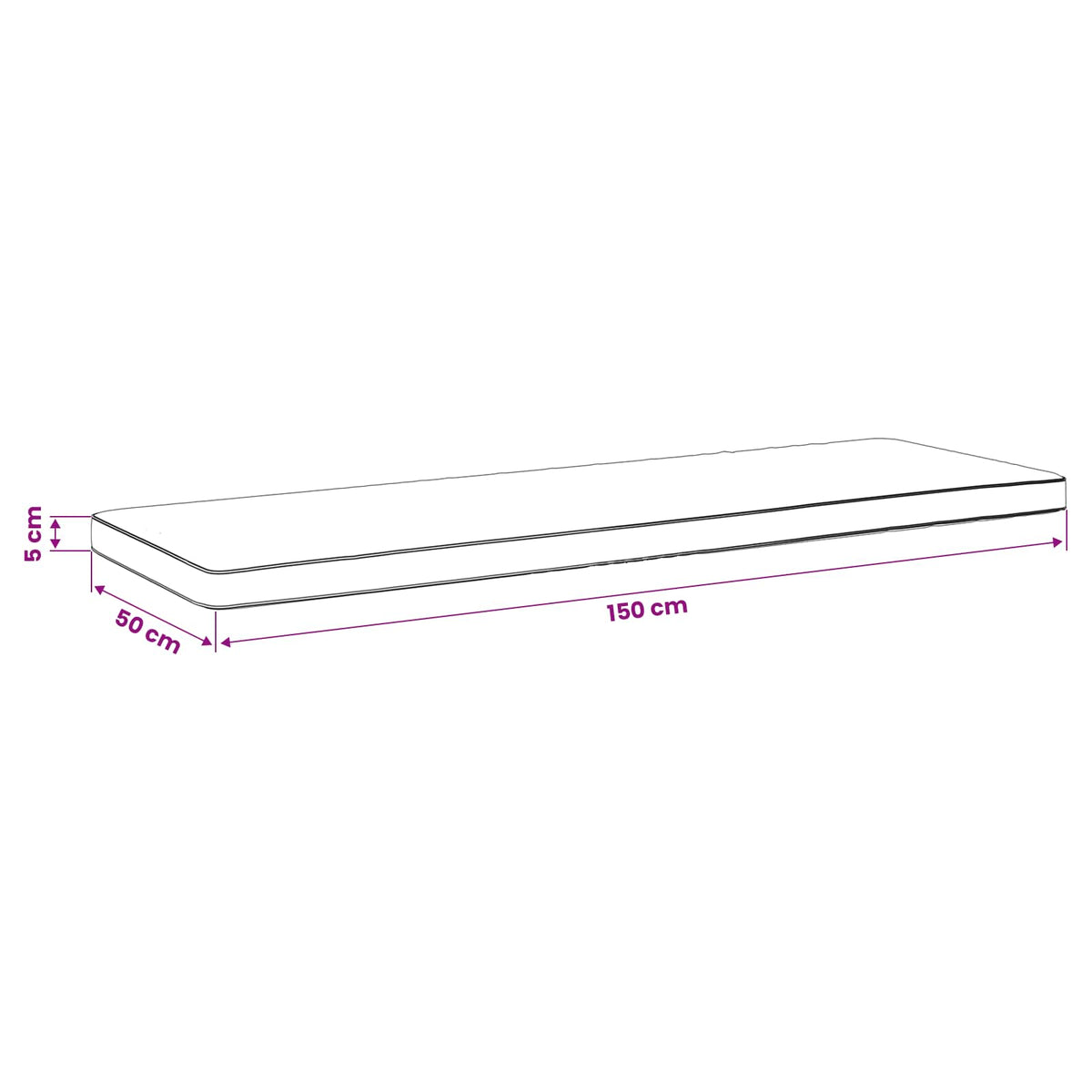 2-Piece Bench Cushions VUGHT 2 pcs 100% Polyester Cream